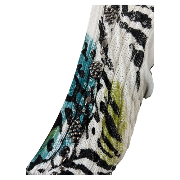 Alberto Makali Colorful Animal Print Cardigan Sweater - Picture 5 of 10